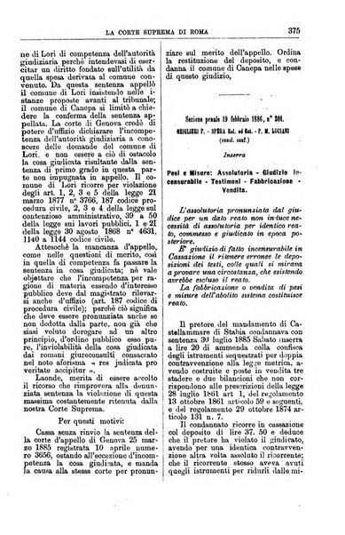 La Corte suprema di Roma raccolta periodica delle sentenze della Corte di cassazione di Roma