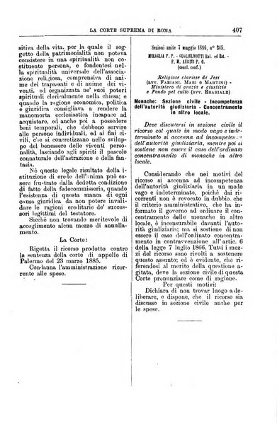 La Corte suprema di Roma raccolta periodica delle sentenze della Corte di cassazione di Roma