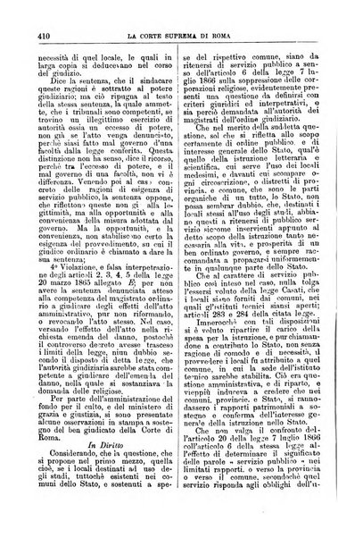 La Corte suprema di Roma raccolta periodica delle sentenze della Corte di cassazione di Roma