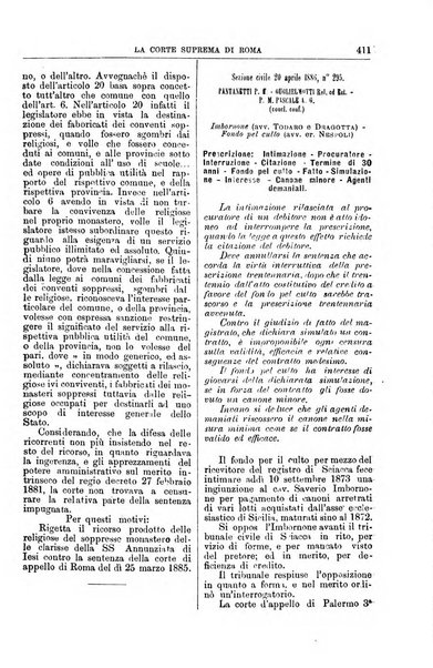 La Corte suprema di Roma raccolta periodica delle sentenze della Corte di cassazione di Roma