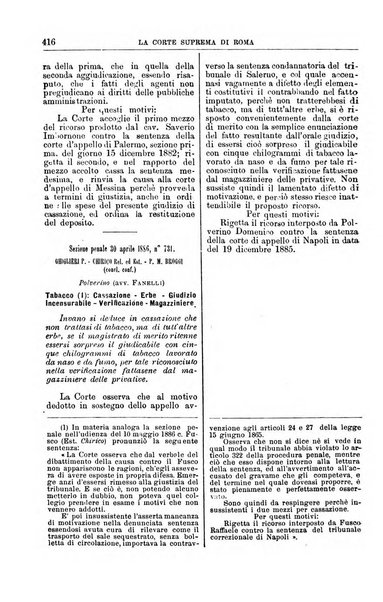 La Corte suprema di Roma raccolta periodica delle sentenze della Corte di cassazione di Roma