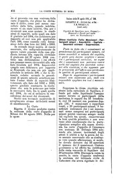 La Corte suprema di Roma raccolta periodica delle sentenze della Corte di cassazione di Roma