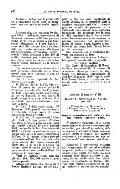 La Corte suprema di Roma raccolta periodica delle sentenze della Corte di cassazione di Roma