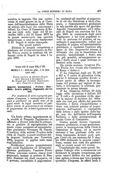 La Corte suprema di Roma raccolta periodica delle sentenze della Corte di cassazione di Roma