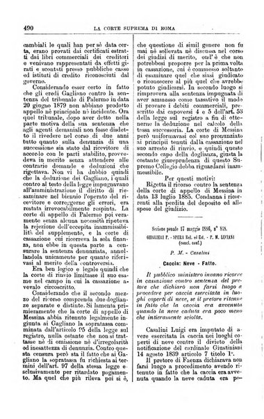 La Corte suprema di Roma raccolta periodica delle sentenze della Corte di cassazione di Roma