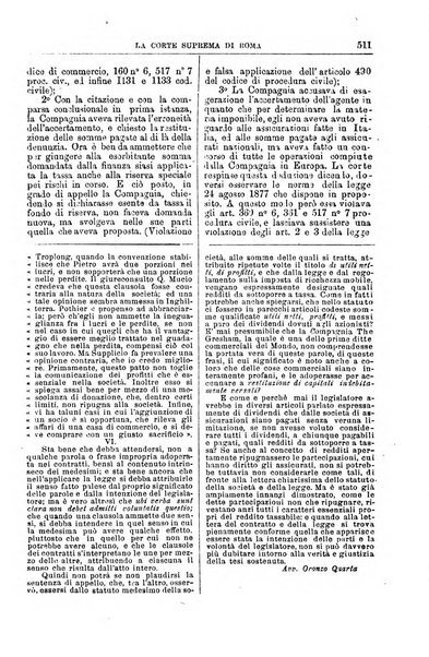 La Corte suprema di Roma raccolta periodica delle sentenze della Corte di cassazione di Roma