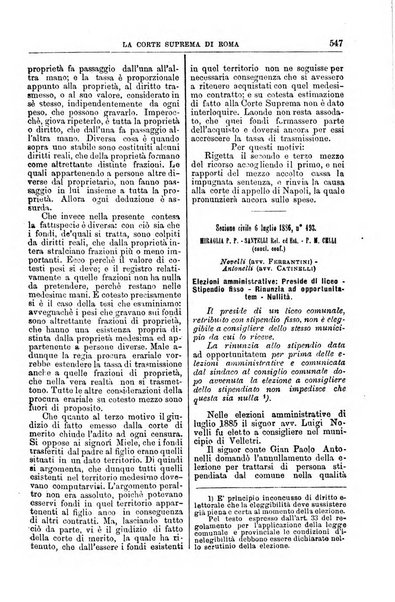 La Corte suprema di Roma raccolta periodica delle sentenze della Corte di cassazione di Roma