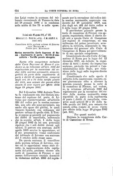 La Corte suprema di Roma raccolta periodica delle sentenze della Corte di cassazione di Roma