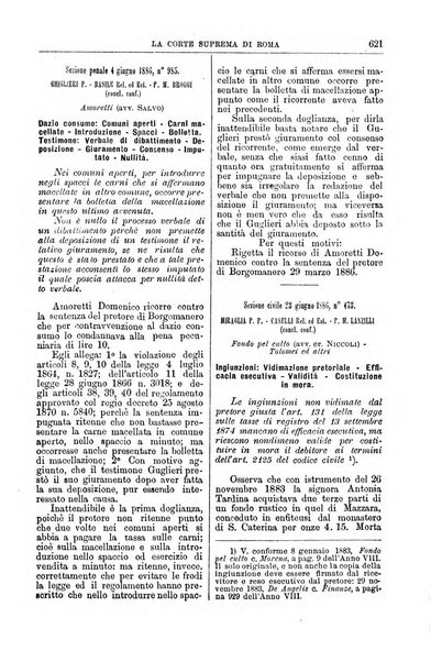 La Corte suprema di Roma raccolta periodica delle sentenze della Corte di cassazione di Roma