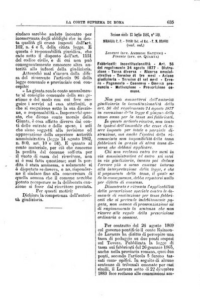 La Corte suprema di Roma raccolta periodica delle sentenze della Corte di cassazione di Roma