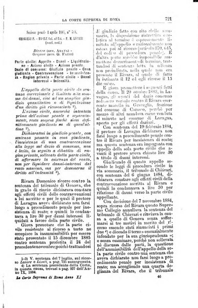 La Corte suprema di Roma raccolta periodica delle sentenze della Corte di cassazione di Roma