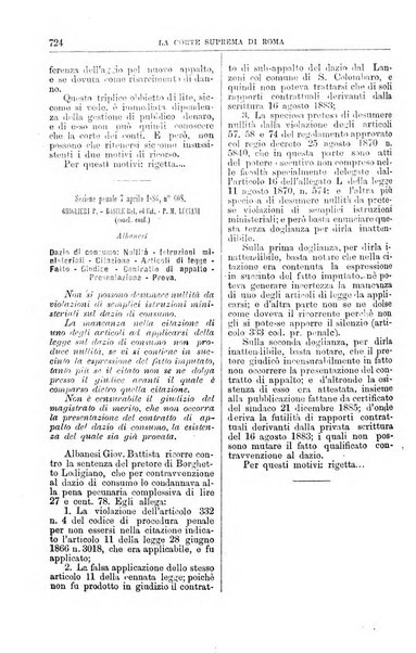 La Corte suprema di Roma raccolta periodica delle sentenze della Corte di cassazione di Roma