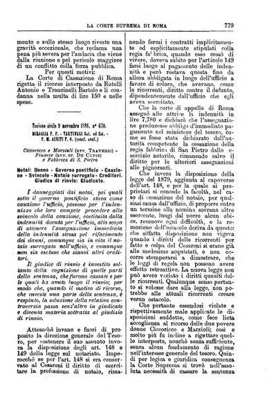 La Corte suprema di Roma raccolta periodica delle sentenze della Corte di cassazione di Roma