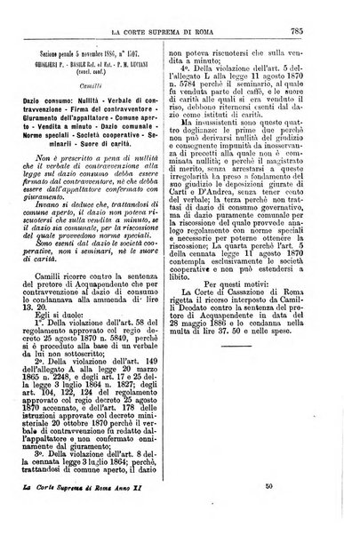 La Corte suprema di Roma raccolta periodica delle sentenze della Corte di cassazione di Roma