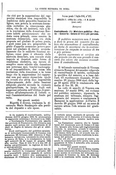 La Corte suprema di Roma raccolta periodica delle sentenze della Corte di cassazione di Roma