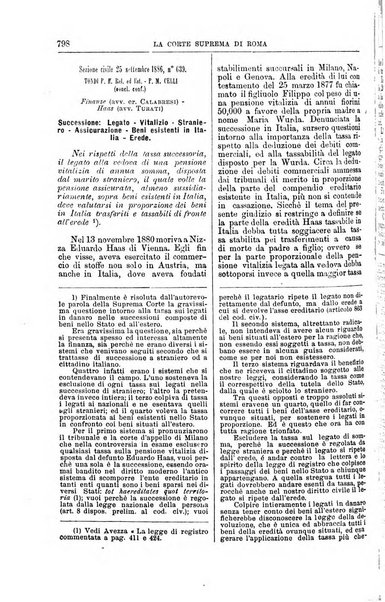 La Corte suprema di Roma raccolta periodica delle sentenze della Corte di cassazione di Roma