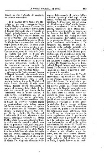 La Corte suprema di Roma raccolta periodica delle sentenze della Corte di cassazione di Roma