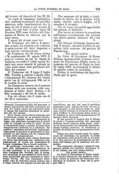 La Corte suprema di Roma raccolta periodica delle sentenze della Corte di cassazione di Roma