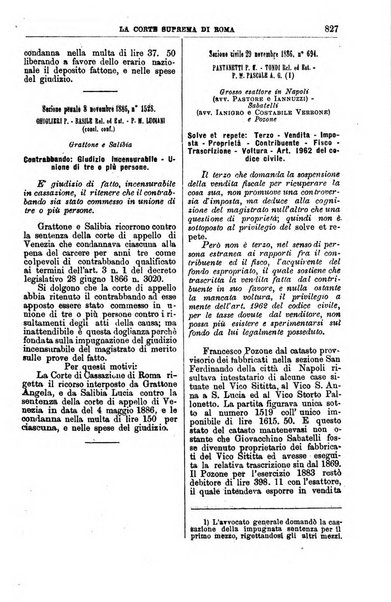 La Corte suprema di Roma raccolta periodica delle sentenze della Corte di cassazione di Roma