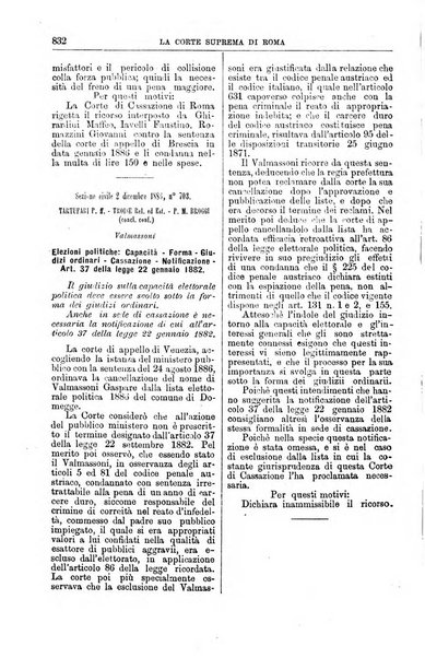 La Corte suprema di Roma raccolta periodica delle sentenze della Corte di cassazione di Roma