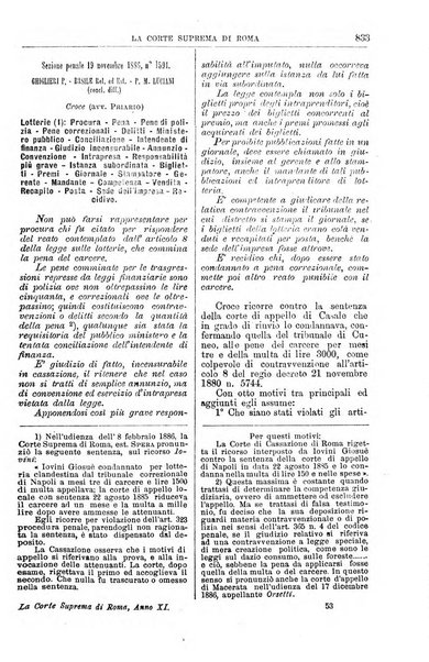 La Corte suprema di Roma raccolta periodica delle sentenze della Corte di cassazione di Roma