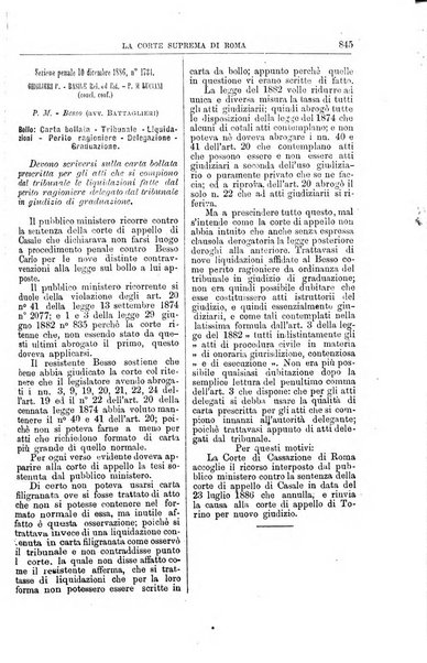 La Corte suprema di Roma raccolta periodica delle sentenze della Corte di cassazione di Roma