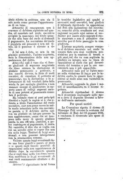 La Corte suprema di Roma raccolta periodica delle sentenze della Corte di cassazione di Roma