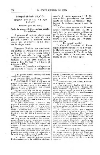 La Corte suprema di Roma raccolta periodica delle sentenze della Corte di cassazione di Roma