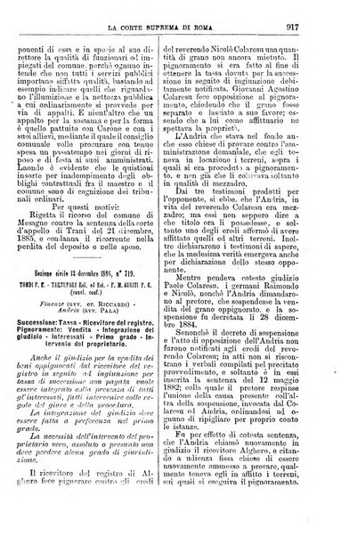 La Corte suprema di Roma raccolta periodica delle sentenze della Corte di cassazione di Roma