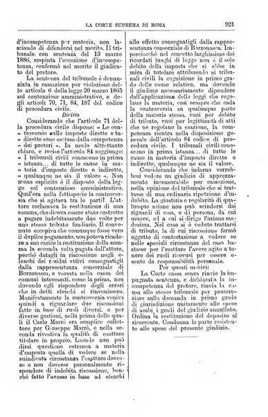 La Corte suprema di Roma raccolta periodica delle sentenze della Corte di cassazione di Roma