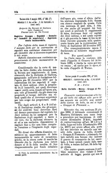 La Corte suprema di Roma raccolta periodica delle sentenze della Corte di cassazione di Roma