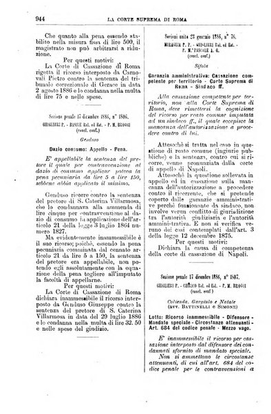 La Corte suprema di Roma raccolta periodica delle sentenze della Corte di cassazione di Roma