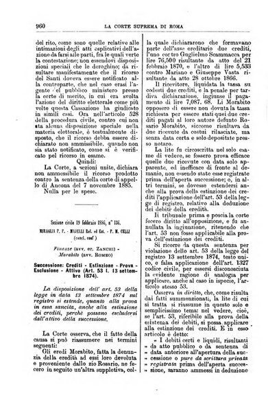 La Corte suprema di Roma raccolta periodica delle sentenze della Corte di cassazione di Roma