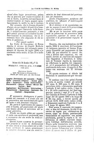 La Corte suprema di Roma raccolta periodica delle sentenze della Corte di cassazione di Roma