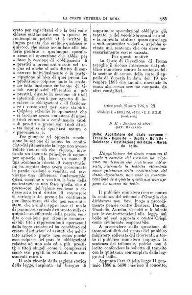 La Corte suprema di Roma raccolta periodica delle sentenze della Corte di cassazione di Roma