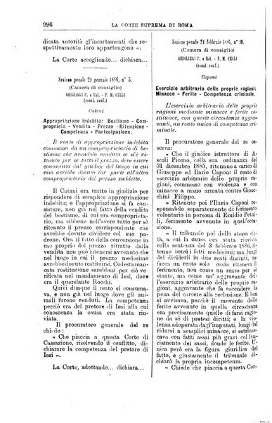 La Corte suprema di Roma raccolta periodica delle sentenze della Corte di cassazione di Roma