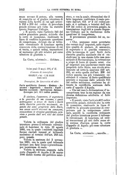 La Corte suprema di Roma raccolta periodica delle sentenze della Corte di cassazione di Roma