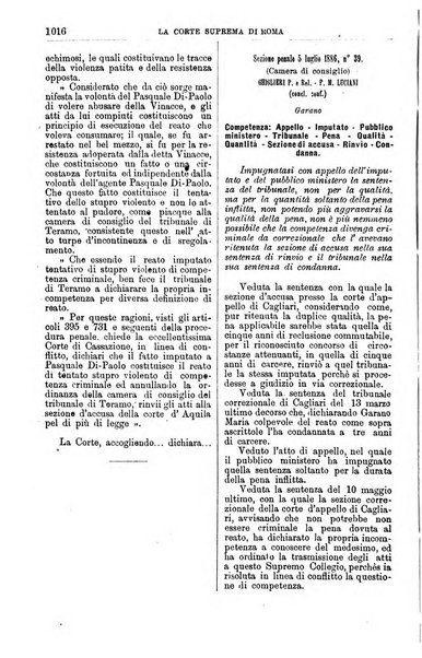 La Corte suprema di Roma raccolta periodica delle sentenze della Corte di cassazione di Roma