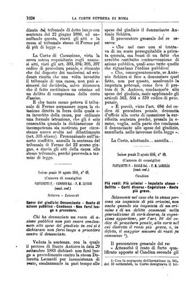 La Corte suprema di Roma raccolta periodica delle sentenze della Corte di cassazione di Roma