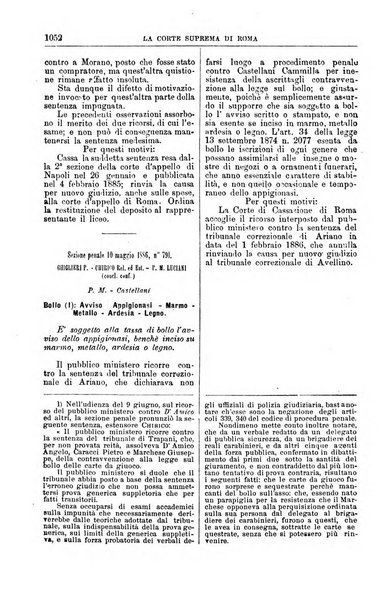 La Corte suprema di Roma raccolta periodica delle sentenze della Corte di cassazione di Roma