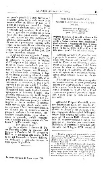 La Corte suprema di Roma raccolta periodica delle sentenze della Corte di cassazione di Roma