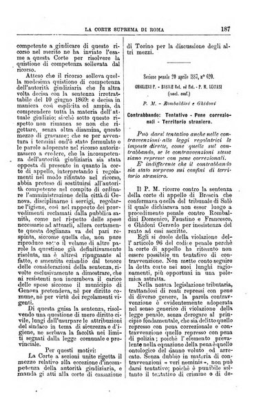 La Corte suprema di Roma raccolta periodica delle sentenze della Corte di cassazione di Roma