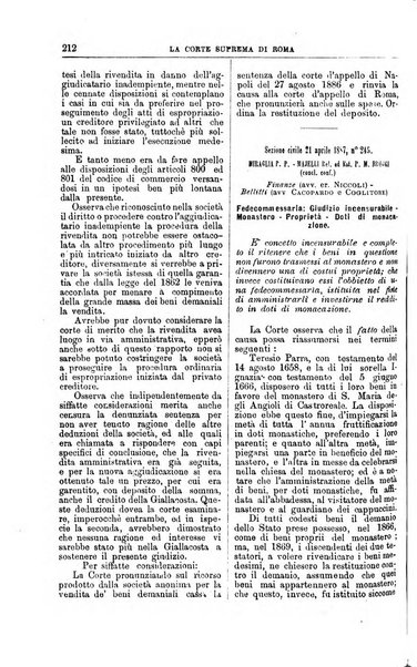 La Corte suprema di Roma raccolta periodica delle sentenze della Corte di cassazione di Roma