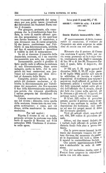 La Corte suprema di Roma raccolta periodica delle sentenze della Corte di cassazione di Roma