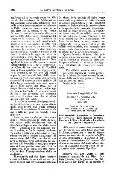 La Corte suprema di Roma raccolta periodica delle sentenze della Corte di cassazione di Roma