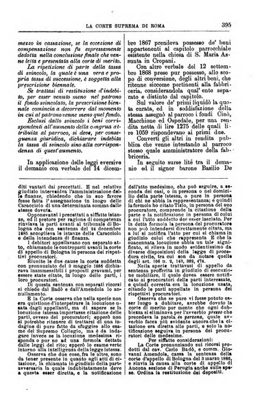 La Corte suprema di Roma raccolta periodica delle sentenze della Corte di cassazione di Roma