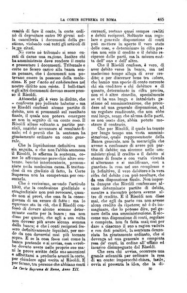 La Corte suprema di Roma raccolta periodica delle sentenze della Corte di cassazione di Roma