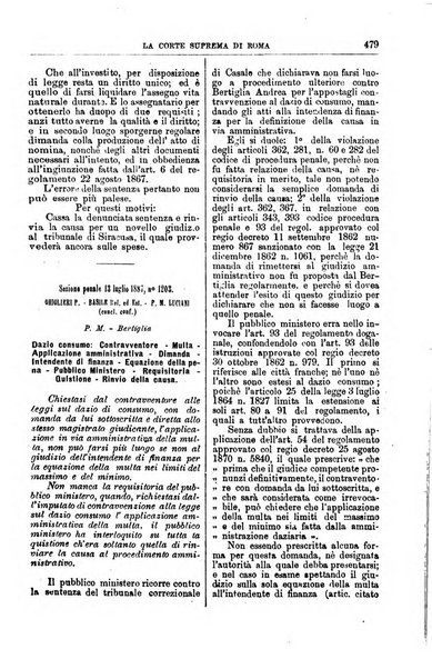 La Corte suprema di Roma raccolta periodica delle sentenze della Corte di cassazione di Roma