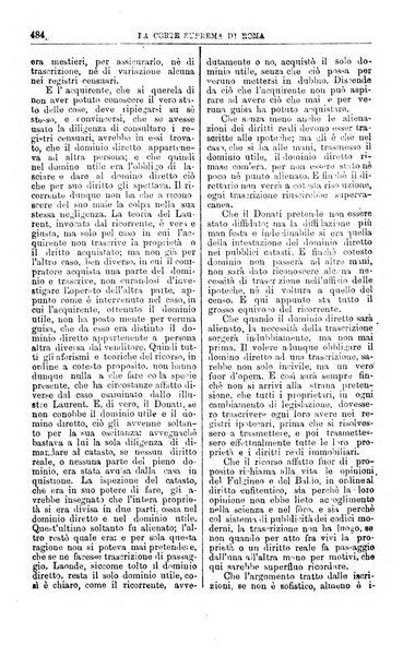 La Corte suprema di Roma raccolta periodica delle sentenze della Corte di cassazione di Roma