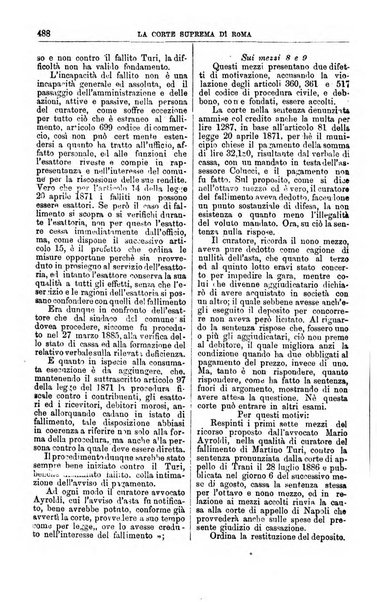 La Corte suprema di Roma raccolta periodica delle sentenze della Corte di cassazione di Roma